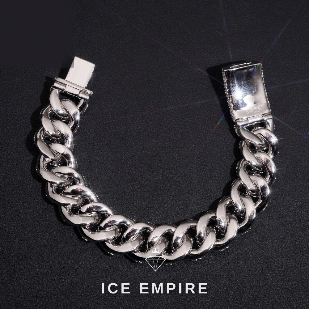 Iced Out Rose Gold Plated Moissanite Cuban Chain