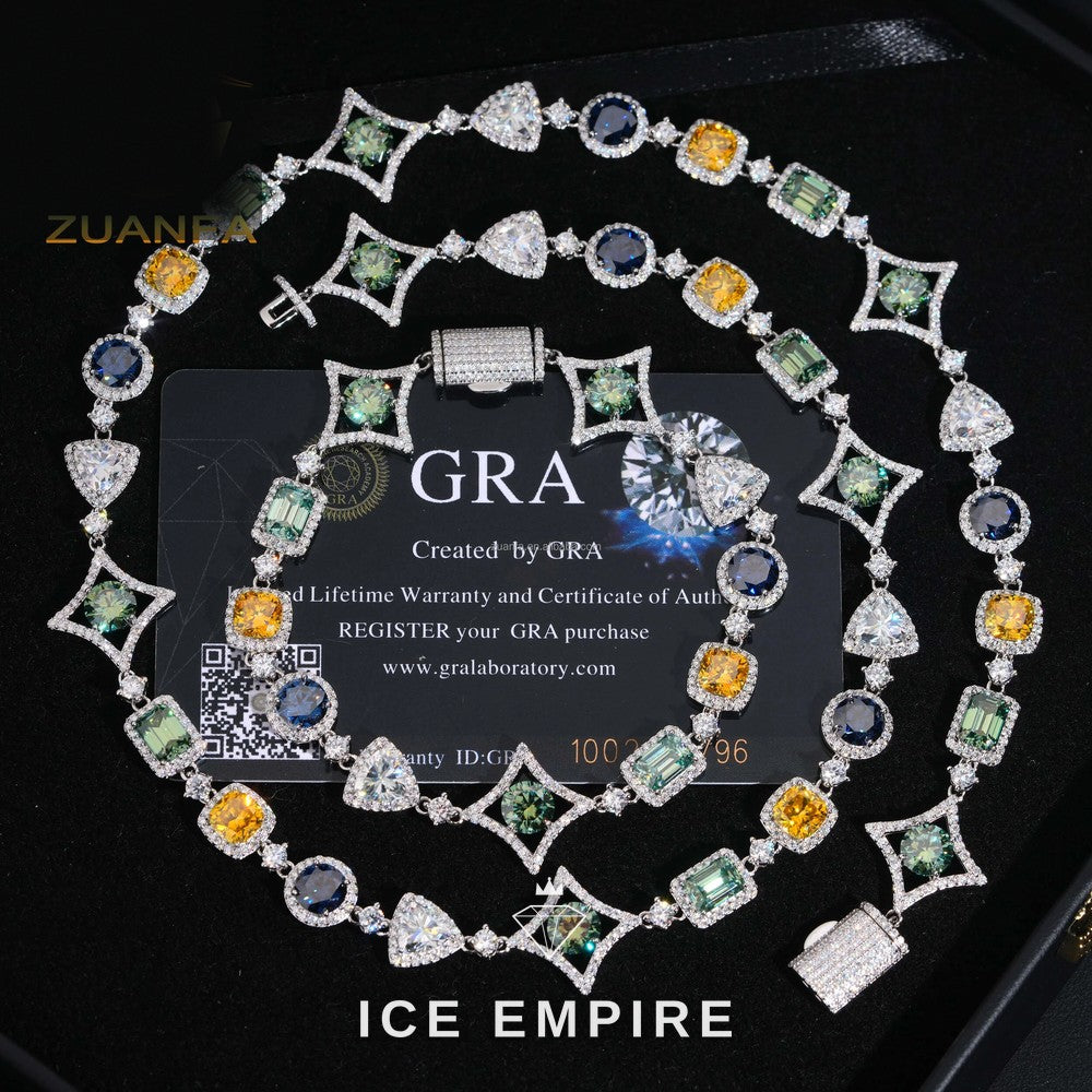 Iced Out Gold Plated Moissanite Cuban Chain