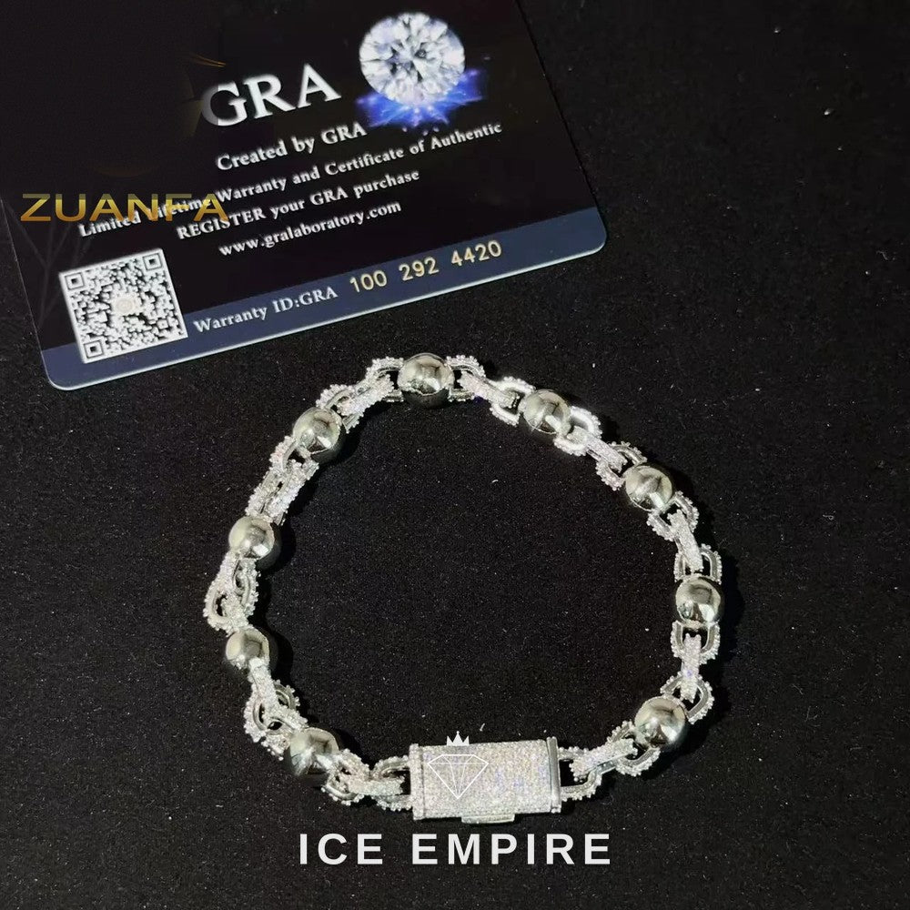 Iced Out Rose Gold Plated Moissanite Cuban Chain