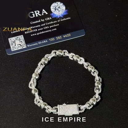 Iced Out Rose Gold Plated Moissanite Cuban Chain