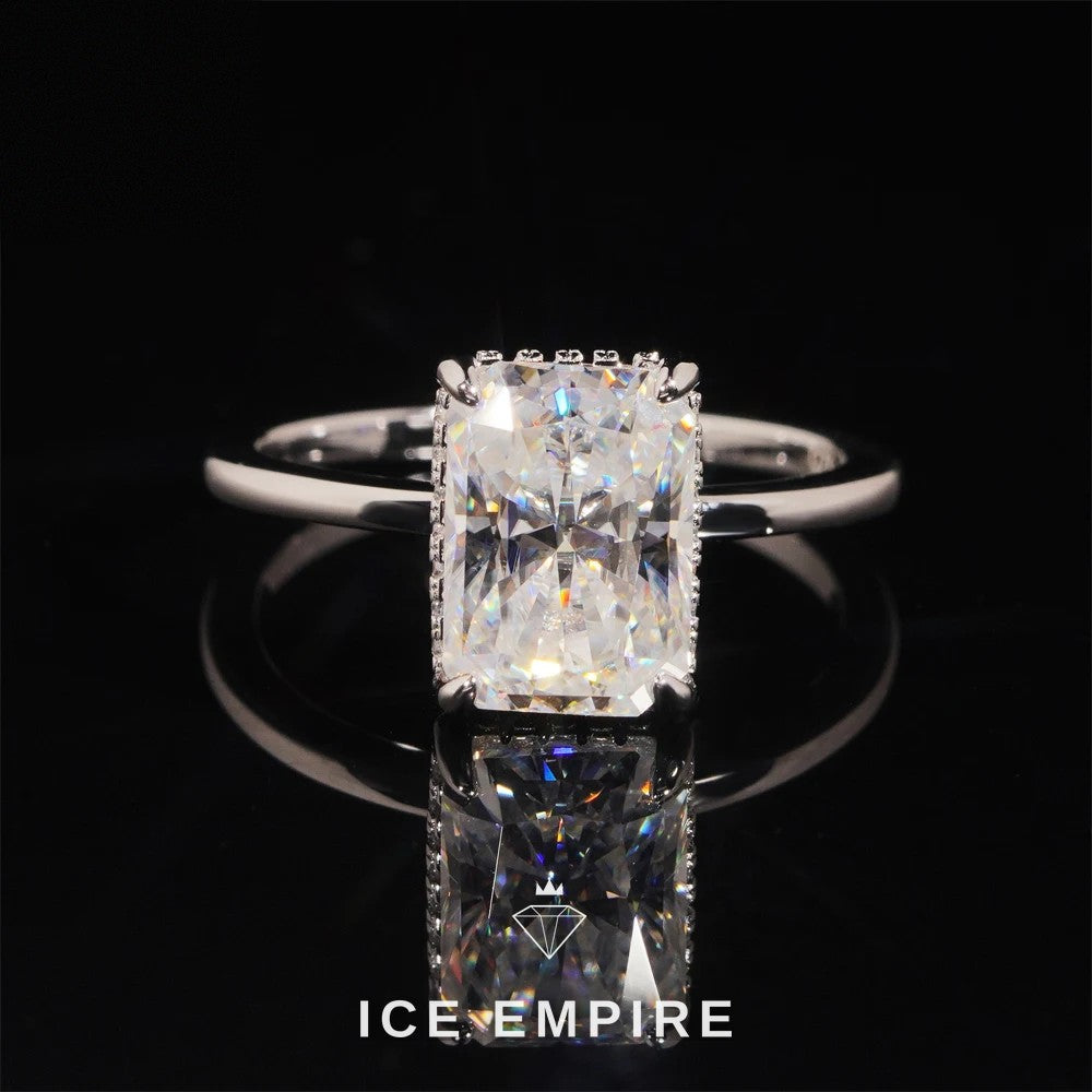 Iced Out Gold Plated Moissanite Wedding Band