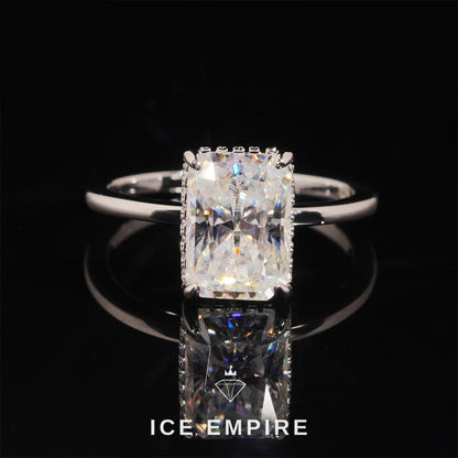 Iced Out Gold Plated Moissanite Wedding Band