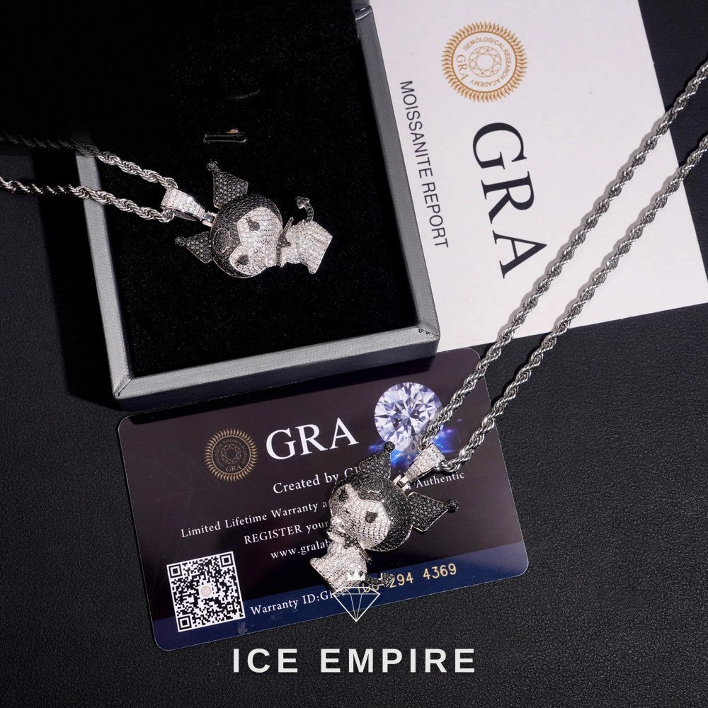 Iced Out Rose Gold Plated Moissanite Pendant