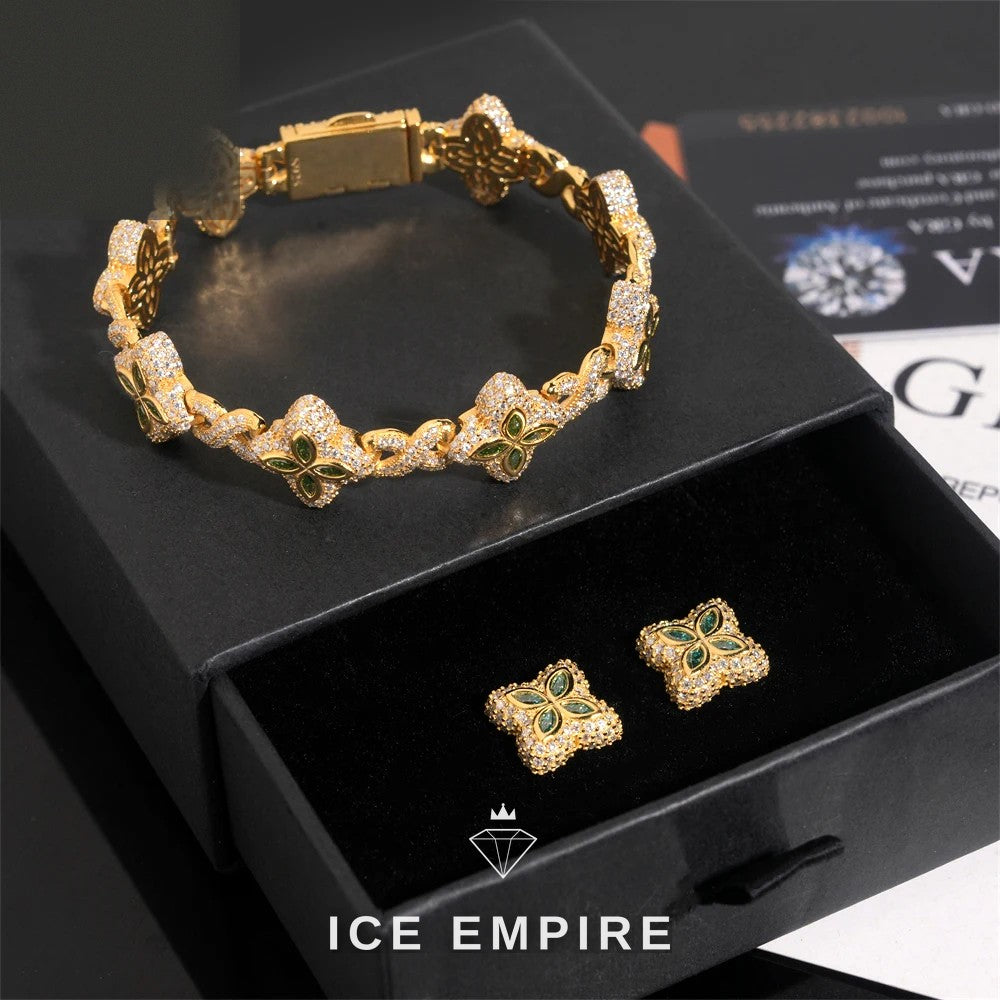 Iced Out Rose Gold Plated Moissanite Cuban Chain