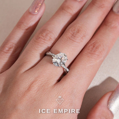 Iced Out Gold Plated Moissanite Wedding Band