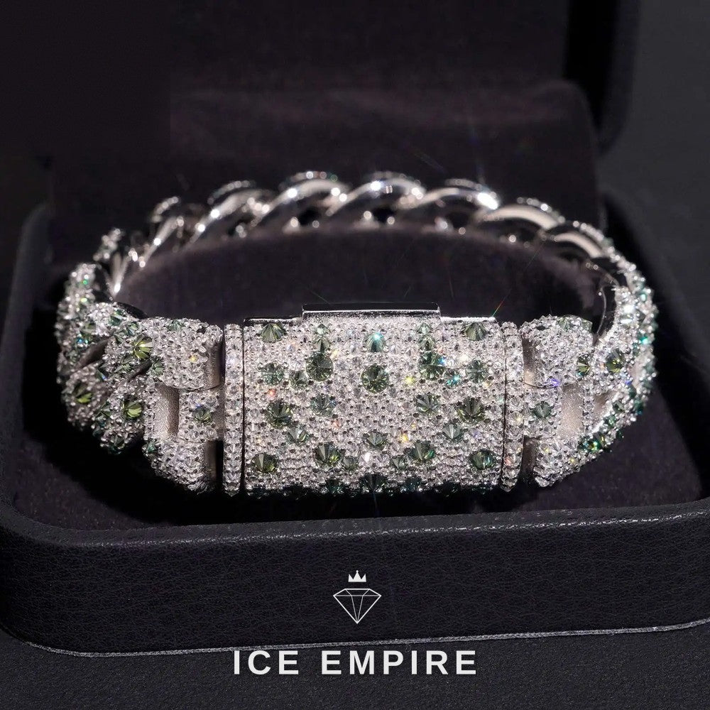 Iced Out 925 Silver Moissanite Cuban Chain