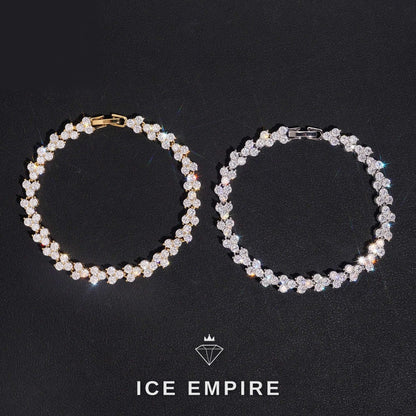 Iced Out 925 Silver Moissanite Tennis Bracelet