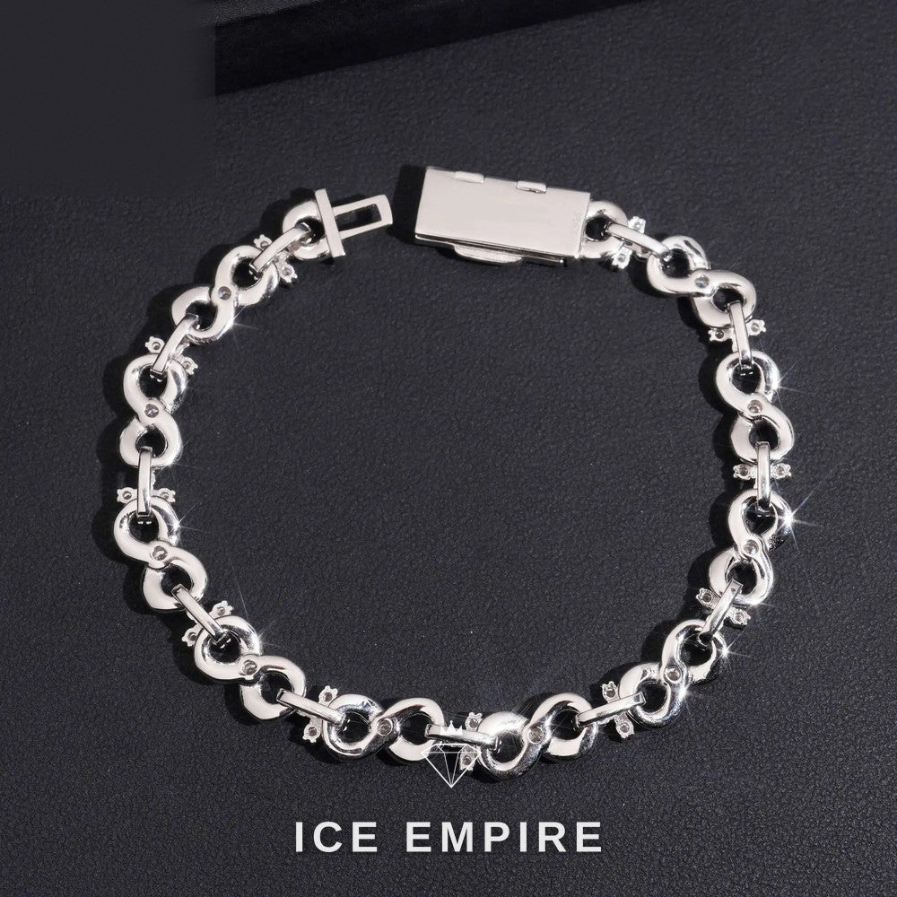 Iced Out Cross 925 Silver Moissanite Cuban Chain