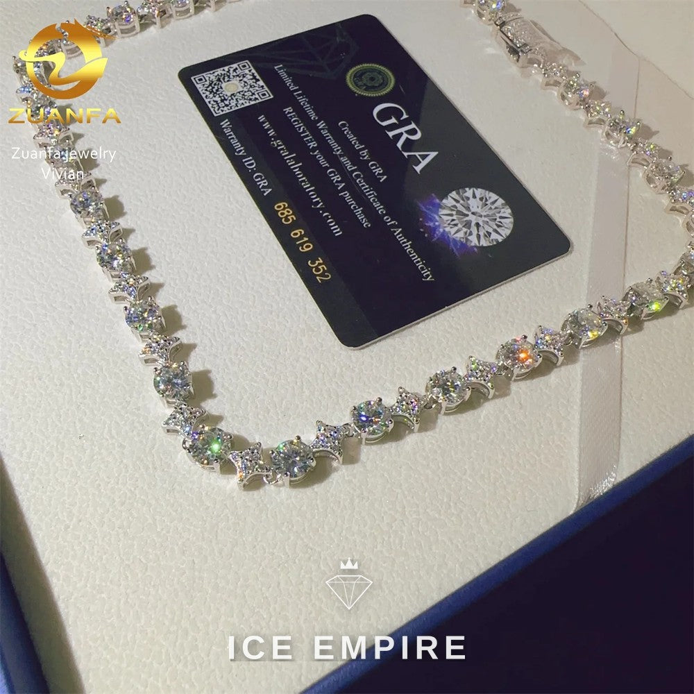 Iced Out Rose Gold Plated Moissanite Cuban Chain