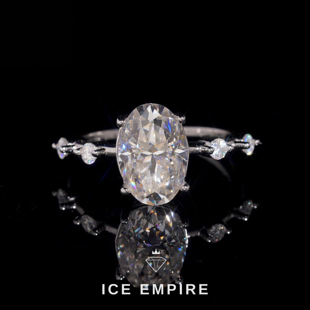 Iced Out Gold Plated Moissanite Wedding Band