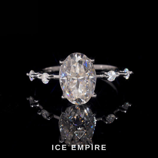 Iced Out Gold Plated Moissanite Wedding Band
