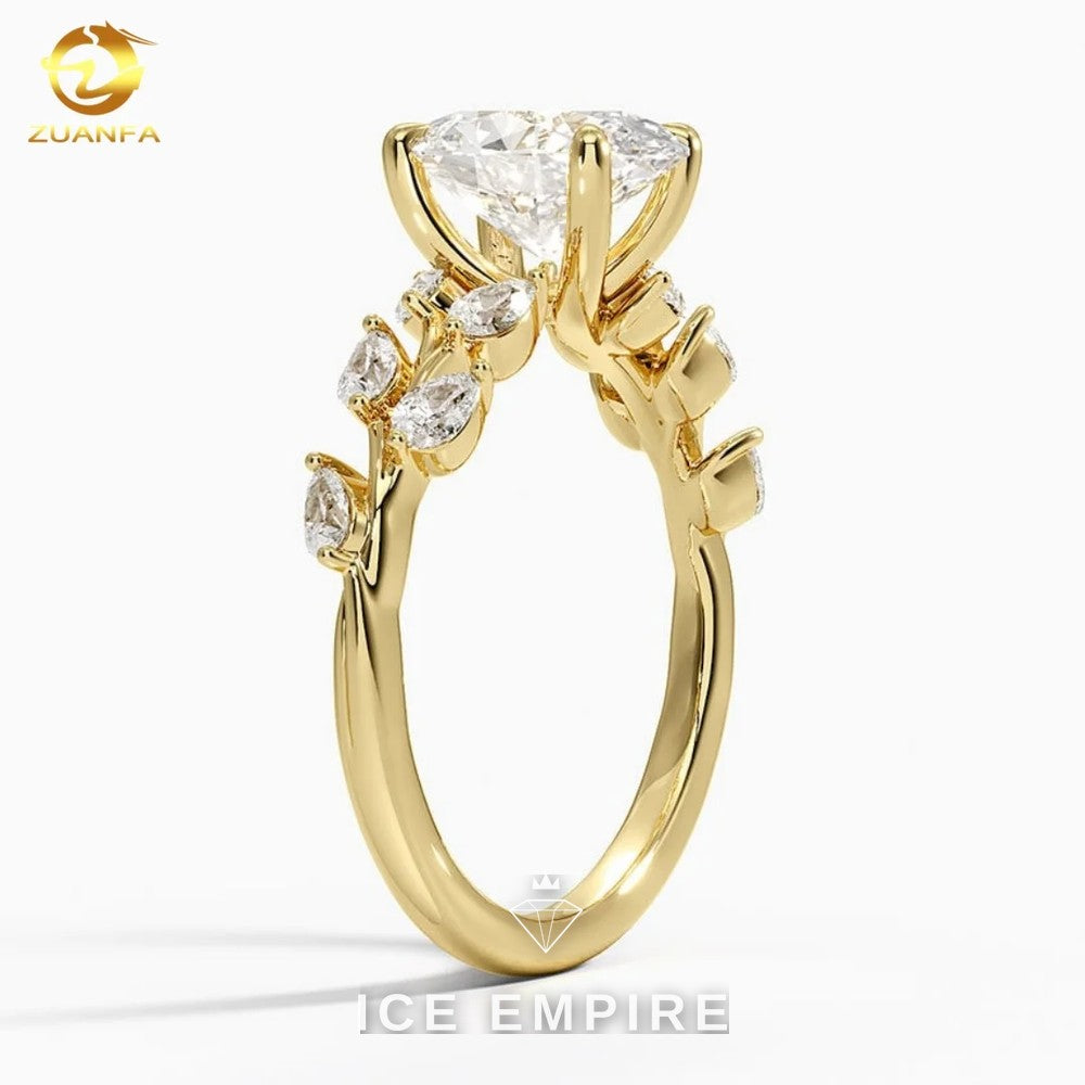 Iced Out Gold Plated Moissanite Stud Earrings