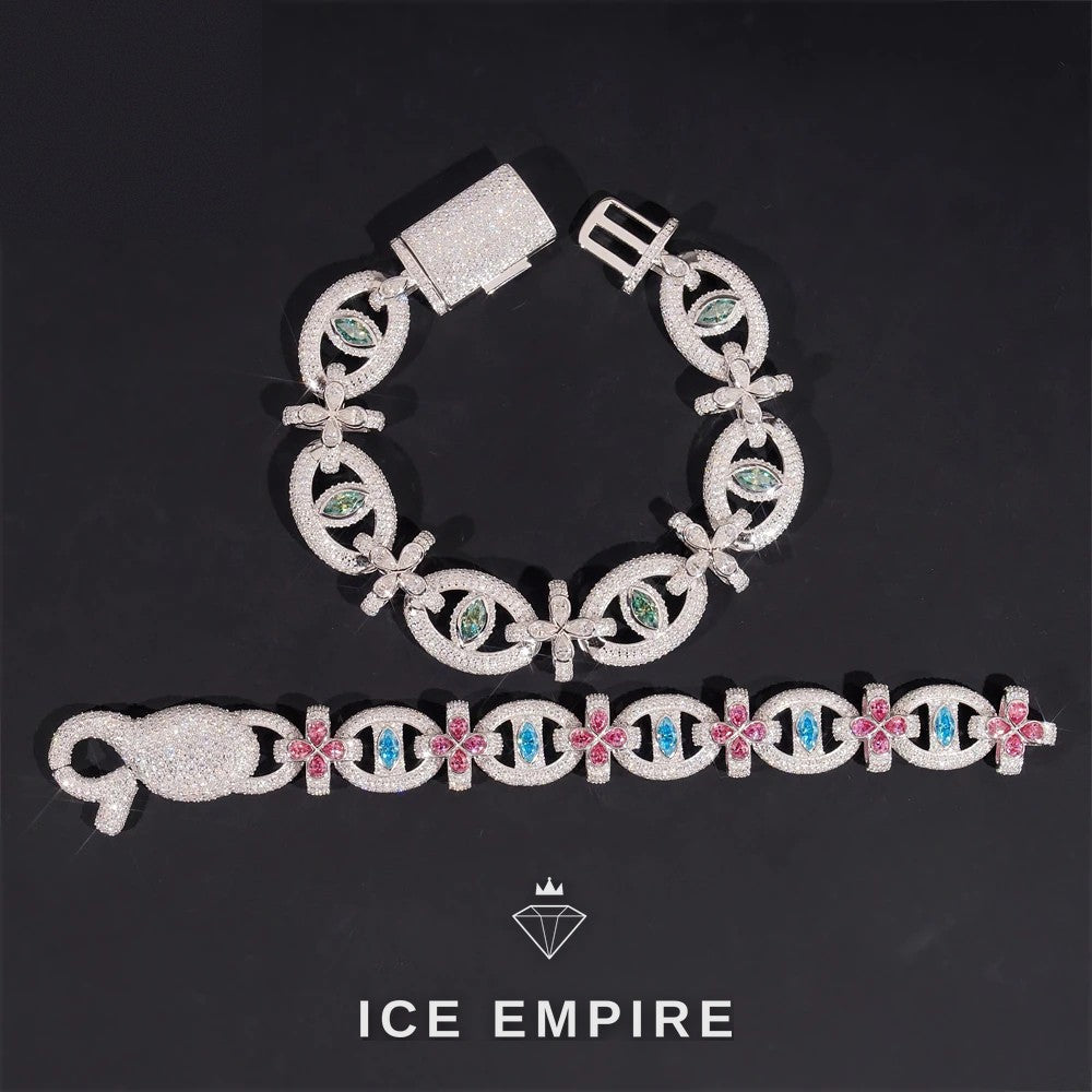 Iced Out Rose Gold Plated Moissanite Cuban Chain