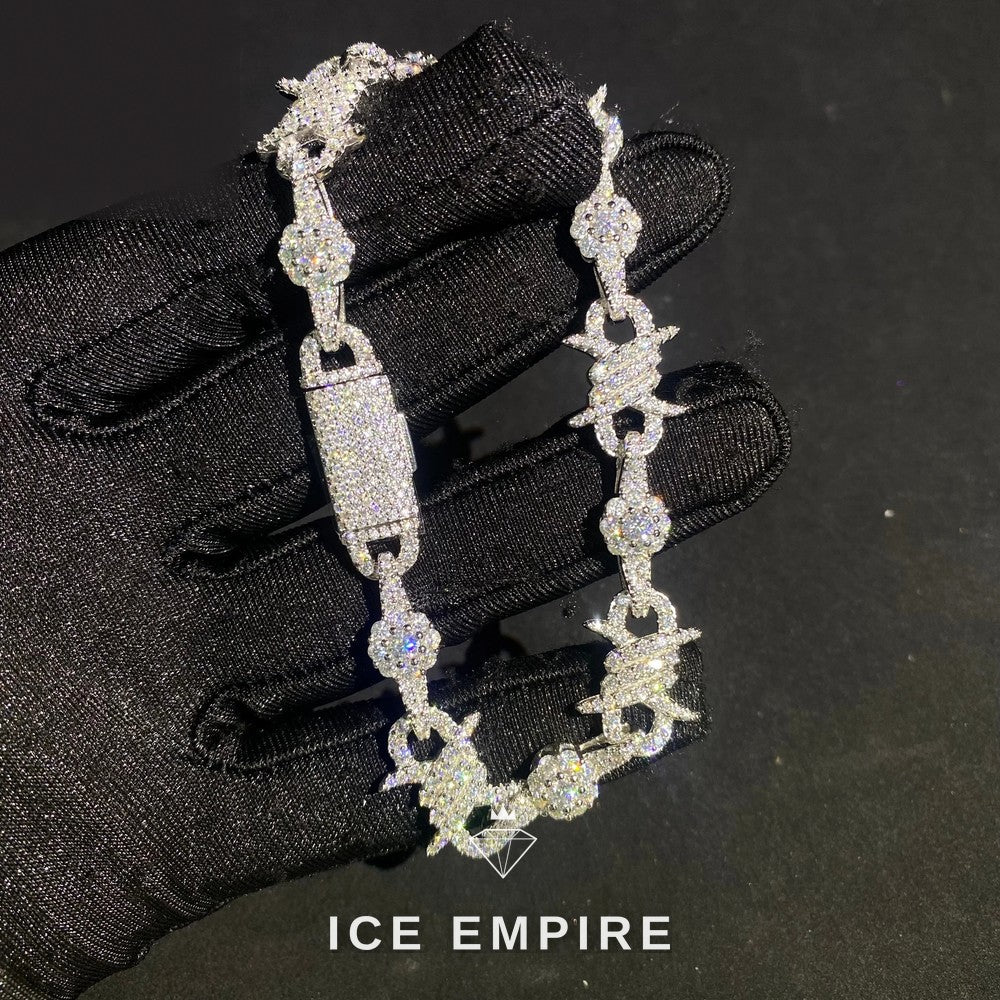 Iced Out 925 Silver Moissanite Cuban Chain