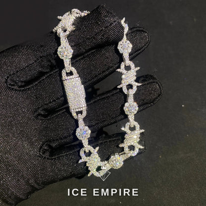 Iced Out 925 Silver Moissanite Cuban Chain