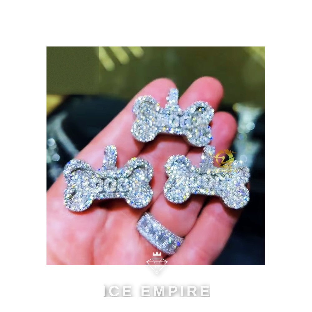 Iced Out Cross 925 Silver Moissanite Pendant