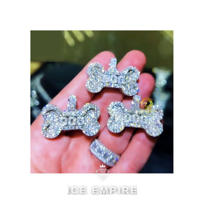 Iced Out Cross 925 Silver Moissanite Pendant