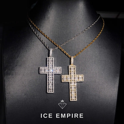Iced Out Cross Gold Plated Pendant