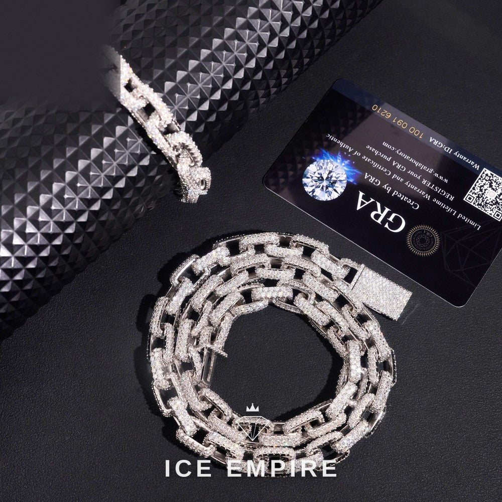 Iced Out Rose Gold Plated Moissanite Cuban Chain