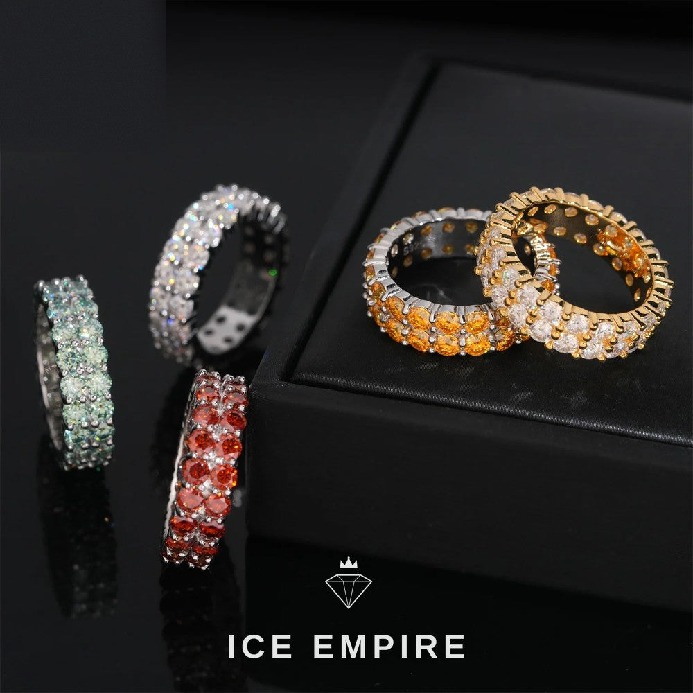 Iced Out Gold Plated Moissanite Ring