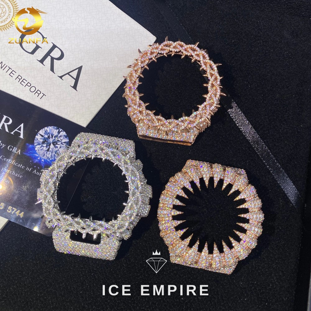 Iced Out 925 Silver Moissanite Watch
