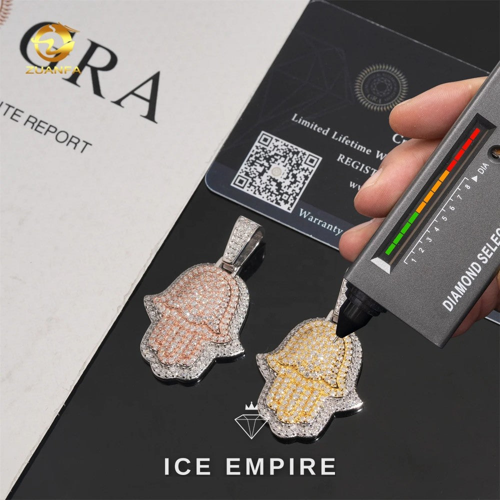 Iced Out 925 Silver Pendant