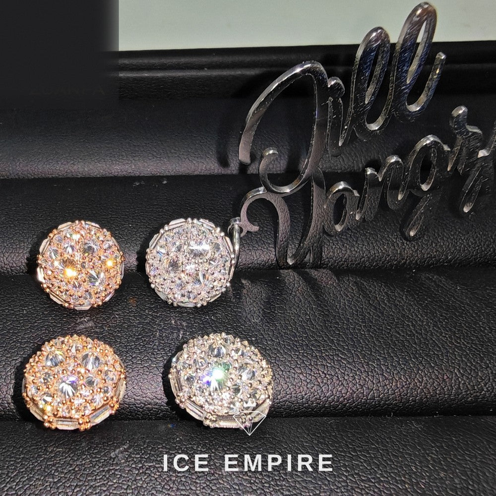 Iced Out Baguette 925 Silver Moissanite Earrings