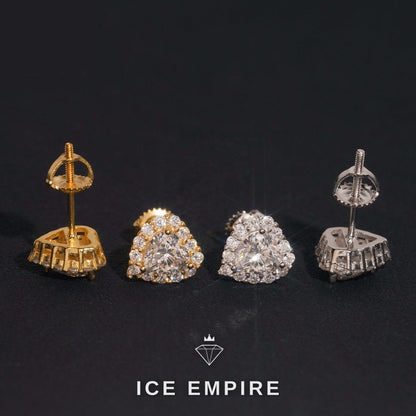 Iced Out Gold Plated Moissanite Earrings