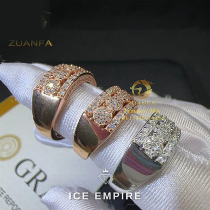 Iced Out 925 Silver Moissanite Ring