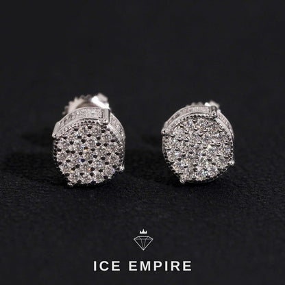 Iced Out 925 Silver Moissanite Stud Earrings