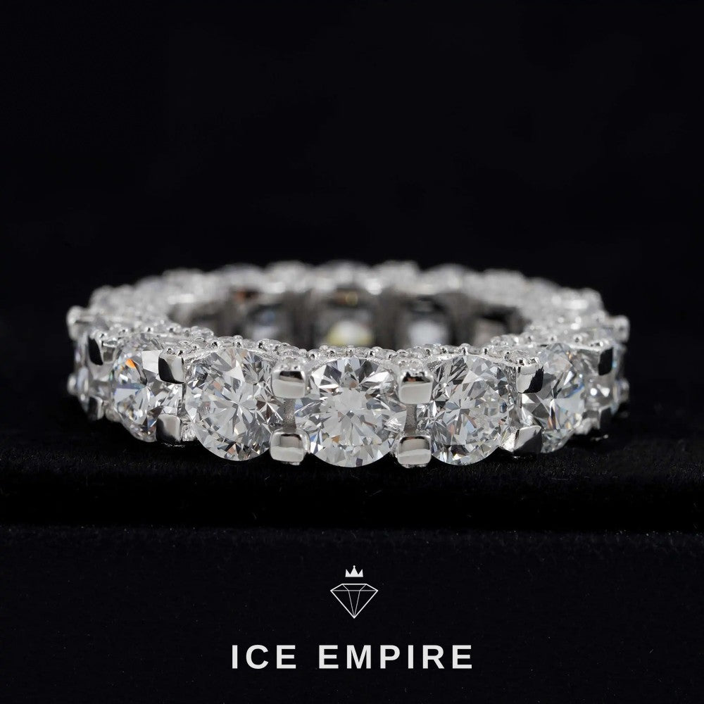 Iced Out 925 Silver Lab Grown Diamond Ring