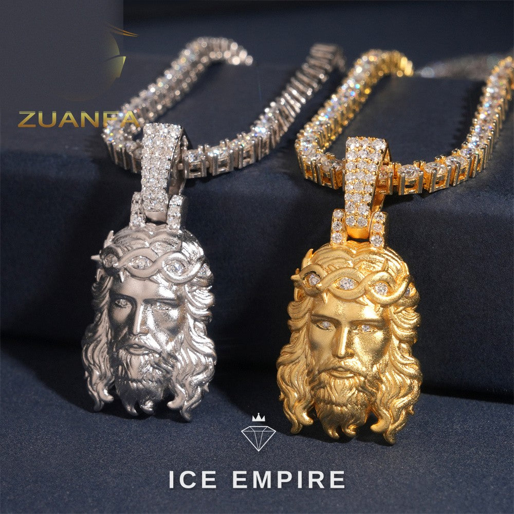 Iced Out Rose Gold Plated Moissanite Pendant