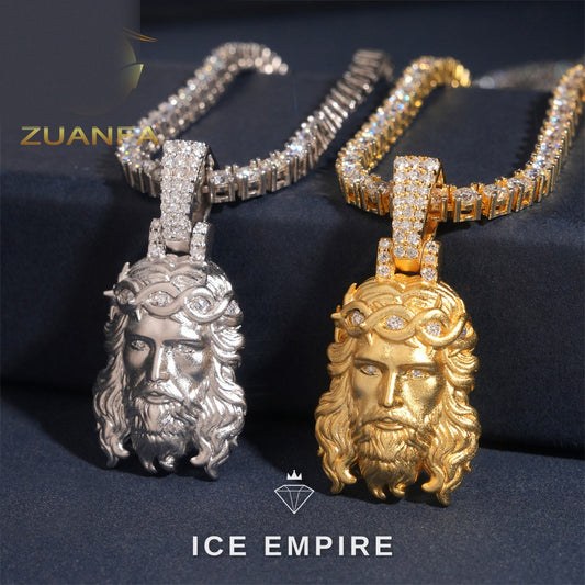 Iced Out Rose Gold Plated Moissanite Pendant