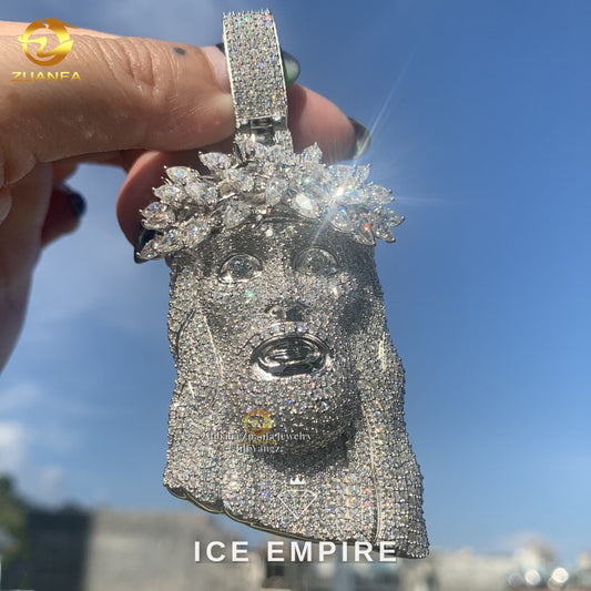 Iced Out 925 Silver Moissanite Pendant