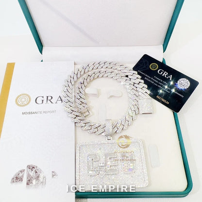 Iced Out 925 Silver Pendant