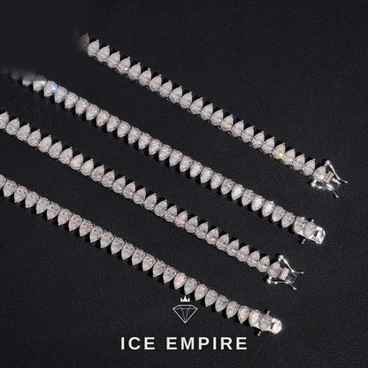 Iced Out 925 Silver Moissanite Tennis Chain