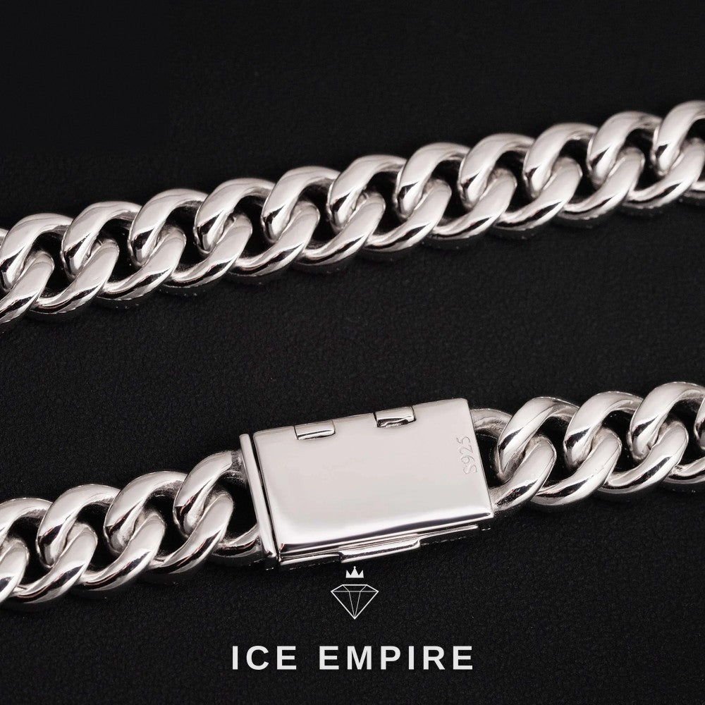 Iced Out Rose Gold Plated Moissanite Cuban Chain