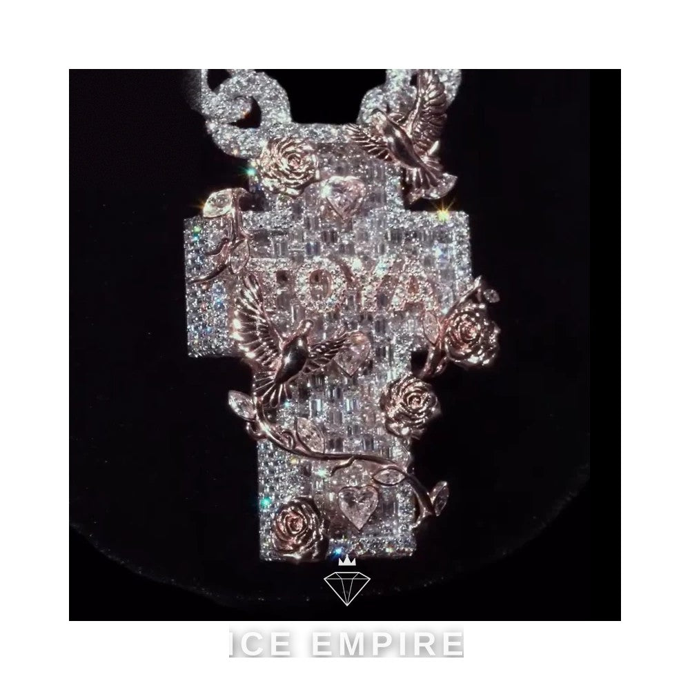 Iced Out 925 Silver Moissanite Pendant