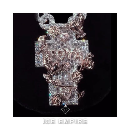 Iced Out 925 Silver Moissanite Pendant