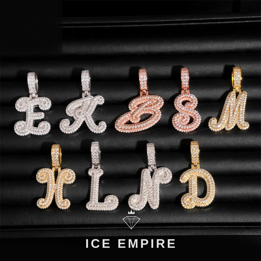 Iced Out Rose Gold Plated Moissanite Pendant
