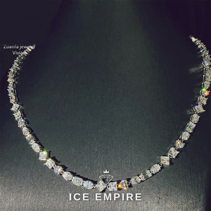 Iced Out Rose Gold Plated Moissanite Cuban Chain