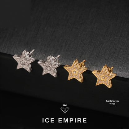 Iced Out 925 Silver Moissanite Earrings