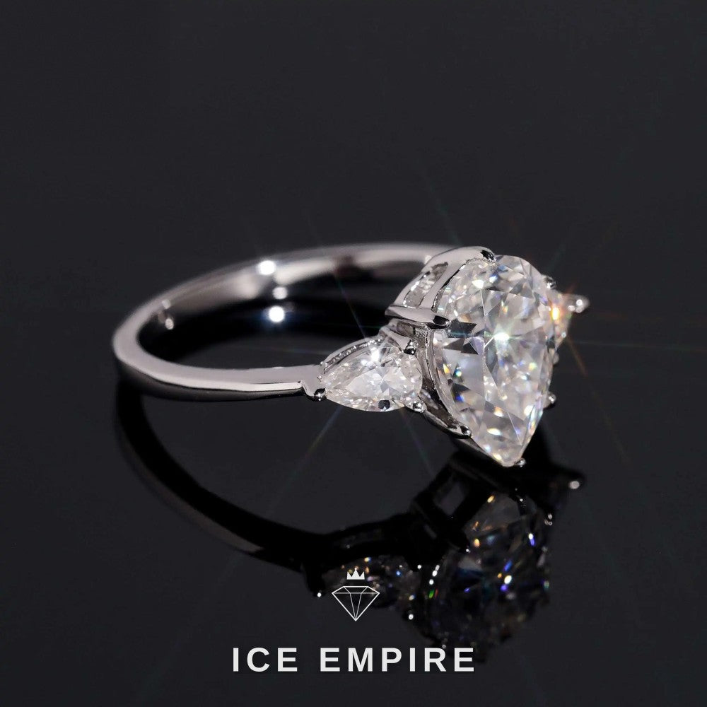 Iced Out Rose Gold Plated Moissanite Wedding Band