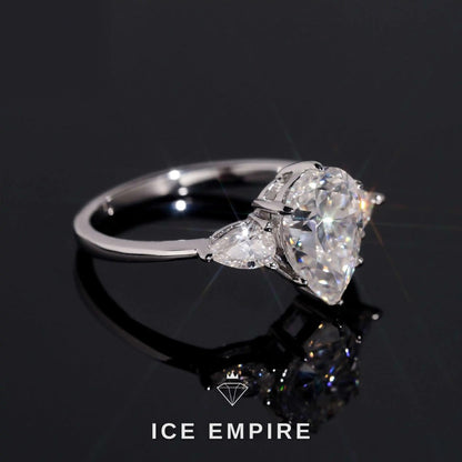 Iced Out Rose Gold Plated Moissanite Wedding Band