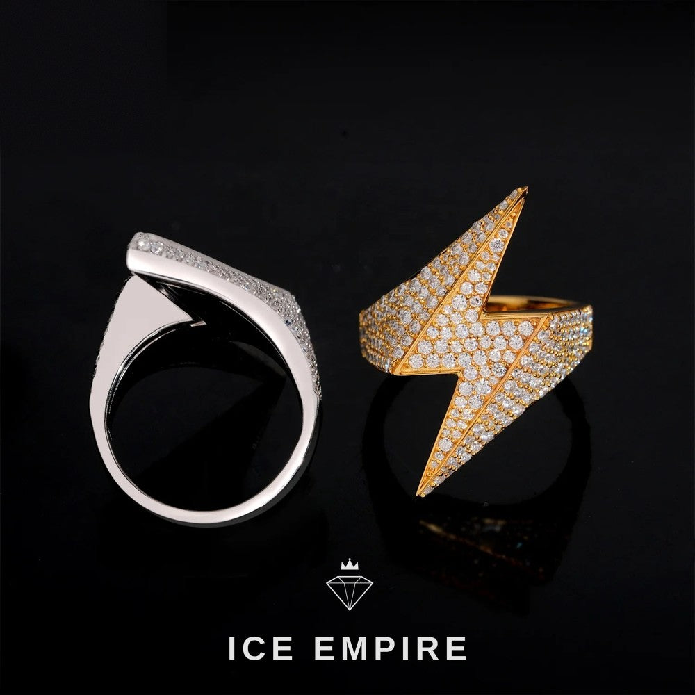 Iced Out 925 Silver Moissanite Ring
