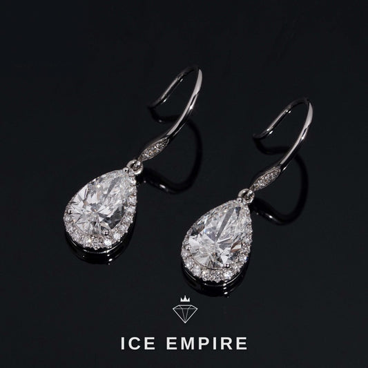 Iced Out 18K Gold Lab Grown Diamond Earrings
