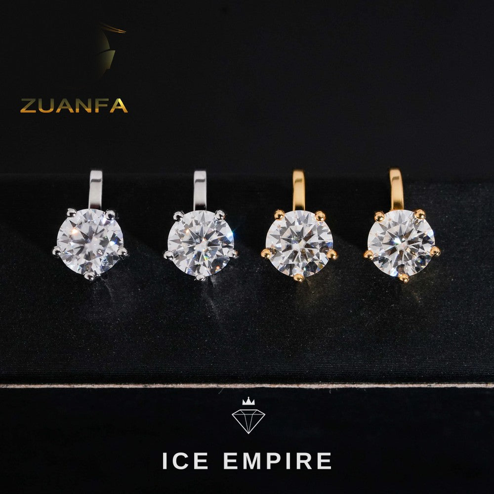 Iced Out Rose Gold Plated Moissanite Earrings