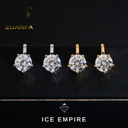 Iced Out Rose Gold Plated Moissanite Earrings