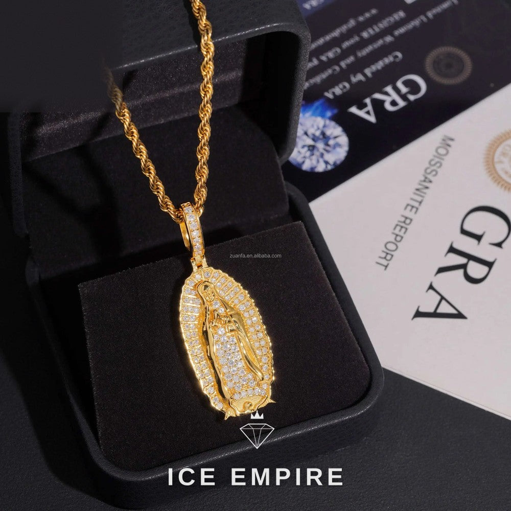 Iced Out Gold Plated Moissanite Pendant