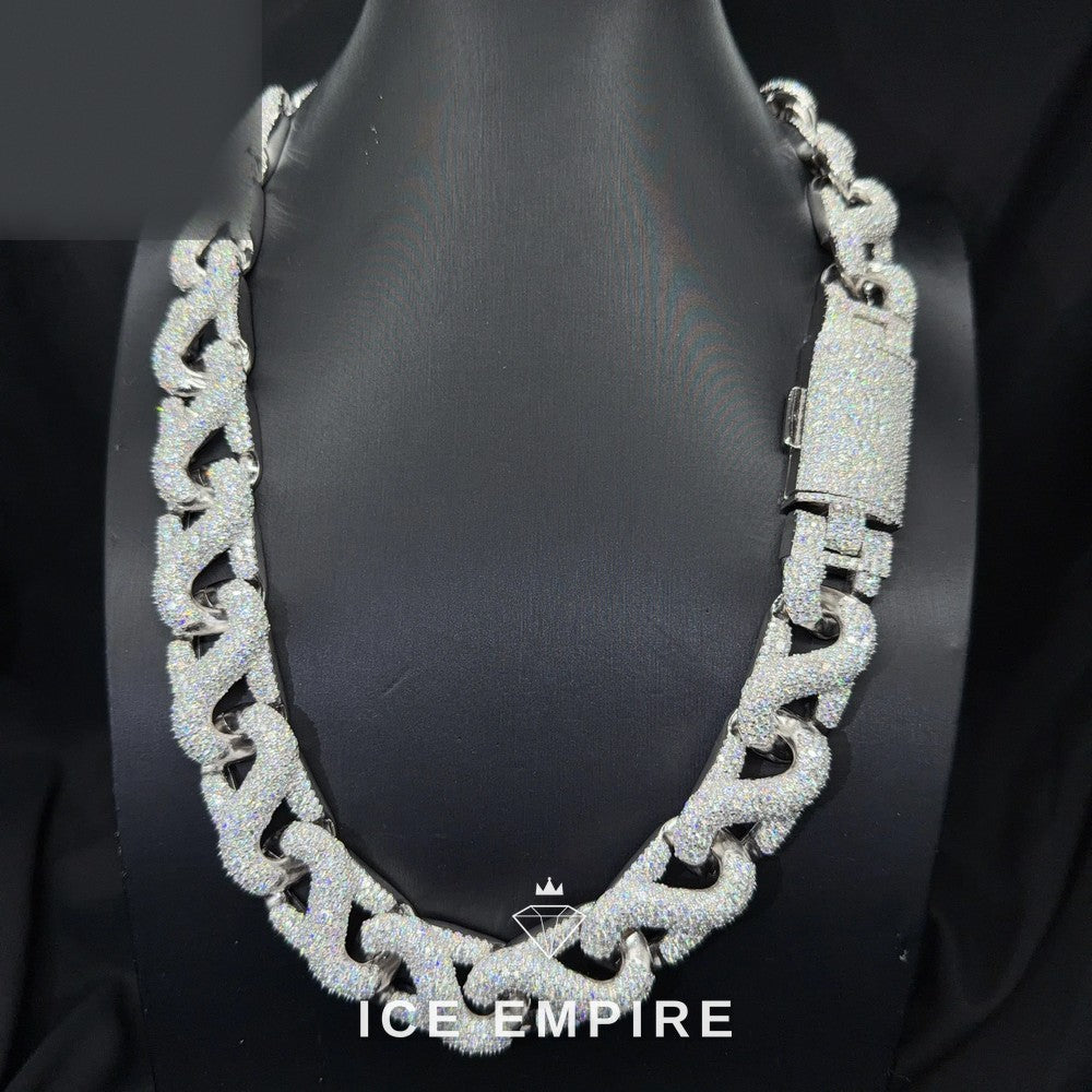 Iced Out Rose Gold Plated Moissanite Cuban Chain